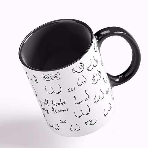Kaffeetasse "small boobs - big dreams&quot